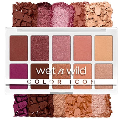 wet n wild Color Icon 10-Pan Eyeshadow Makeup Palette, Long Lasting, Shimmer, Metallic, Glittery, Matte, Rich Smooth Pigment, Cruelty Free - Pink Heart And Sol