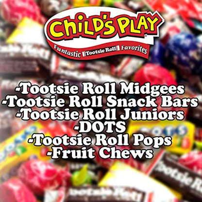 Tootsie Roll Child's Play Candy Favorites with Bonus Mobile Game, 5 Pounds of Individually Wrapped Party Candy - Funtastic Candy Variety Mix Bag - Peanut Free, Gluten Free (5 Pounds)