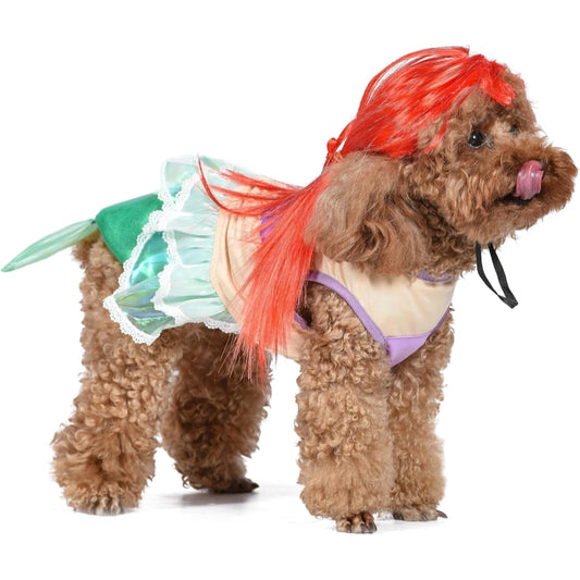 Disney for Pets Halloween Disney Princess Ariel Costume - Large - | Disney Princess Halloween Costumes for Dogs, Officially Licensed Disney Dog Halloween Costume, Multicolor (FF22912)