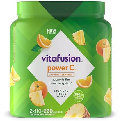 Power C Gummy Vitafusions Vitamins 220 ct. Total (2 x 110 ct Bottles)