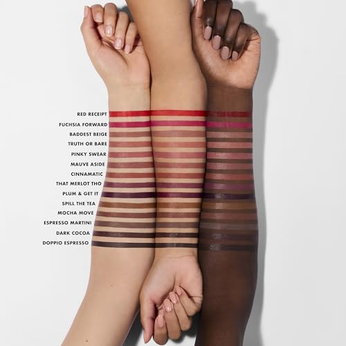 4 Pack e.l.f. Cream Glide Lip Liner, Highly-Pigmented Pencil For Shaping & Sculpting Lips, Semi-Matte Finish, Vegan & Cruelty-Free, Mauve Aside