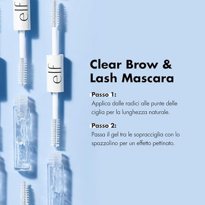 e.l.f. Clear Brow Lash Mascara Clear 4 fl. oz., Crystal, 0.08 Fl Oz 2 Pack