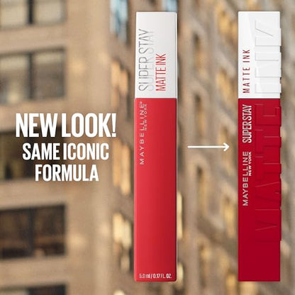 Maybelline Super Stay Matte Ink Liquid Lipstick Makeup, Long Lasting High Impact Color, Up to 16H Wear, Loyalist, Light Pink Beige, 1 Count, Packaging May Vary