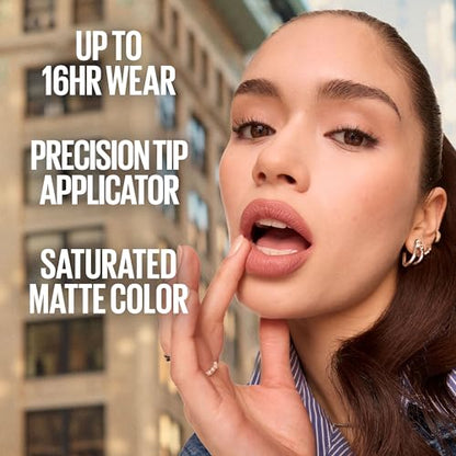 Maybelline Super Stay Matte Ink Liquid Lipstick Makeup, Long Lasting High Impact Color, Up to 16H Wear, Loyalist, Light Pink Beige, 1 Count, Packaging May Vary