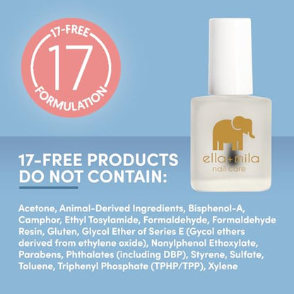 ella+mila Professional Nail Dehydrator and Primer - 1-Step Nail Prep for Gel Polish, Acrylic & Press On - 17-Free Acid Free Fingernail Primer and Dehydrator - Extends Manicure Life (0.45 fl oz)