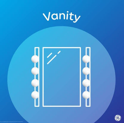 GE LED Globe Light Bulbs, 4 Watts (40 Watt Equivalent) Soft White, Frosted Finish, Candelabra Base, Dimmable (2 Pack)