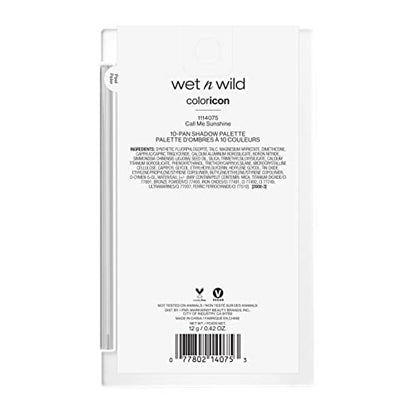 wet n wild Color Icon 10-Pan Eyeshadow Makeup Palette, Yellow Call Me Sunshine, Long Lasting, Shimmer, Metallic, Glittery, Matte, Rich Smooth Pigment, Cruelty Free