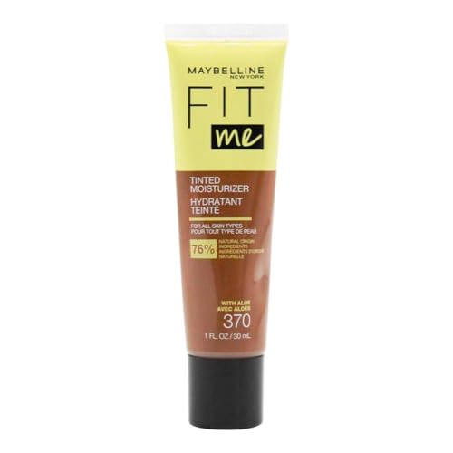 Maybelline Fit Me Tinted Moisturizer, Natural Coverage, Face Makeup, 370, 1 Count
