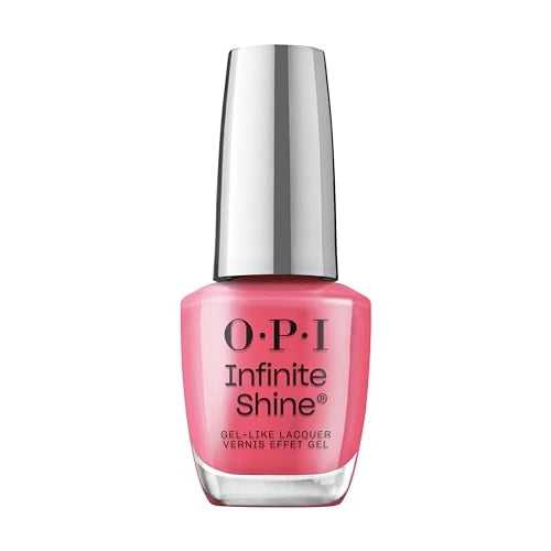 OPI Infinite Shine Strawberry Margarita | Opaque Bright Pink Crème Long Wear Gel Like Nail Polish | Vegan, Long Lasting, Streak Free