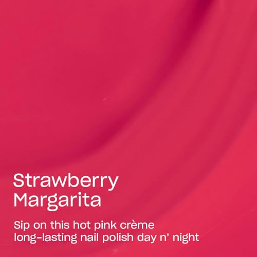 OPI Infinite Shine Strawberry Margarita | Opaque Bright Pink Crème Long Wear Gel Like Nail Polish | Vegan, Long Lasting, Streak Free