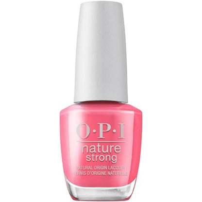 OPI Nature Strong Big Bloom Energy | Opaque Bright Coral Crème Natural Origin Nail Polish | Plant Based, Vegan, Cruelty Free
