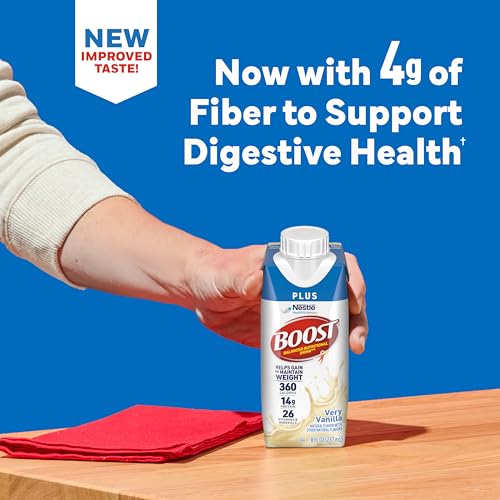 BOOST Plus Ready to Drink Balanced Nutritional Drink, Very Vanilla, 8 FL OZ (Pack of 6)