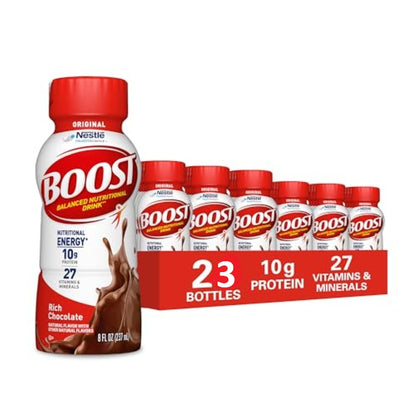 Pack of 23 BOOST Original Nutritional Drinks, Rich Chocolate, 8 Fl Oz EXJUN26