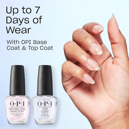 OPI Nail Lacquer Worth a Pretty Penne | Opaque Soft Brown Shimmer Chip Resistant Nail Polish | Vegan, Fast Drying, Streak Free