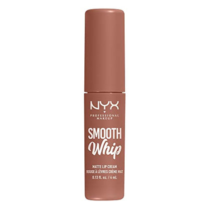 NYX PROFESSIONAL MAKEUP Smooth Whip Matte Lip Cream, Long Lasting, Moisturizing, Vegan Liquid Lipstick - Pancake Stacks (Cool Beige Nude)
