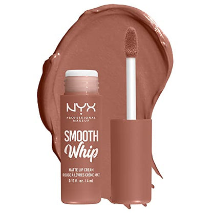 NYX PROFESSIONAL MAKEUP Smooth Whip Matte Lip Cream, Long Lasting, Moisturizing, Vegan Liquid Lipstick - Pancake Stacks (Cool Beige Nude)