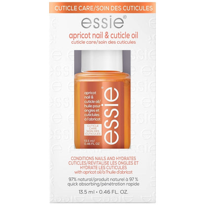 essie Nail Care, 8-Free Vegan, Apricot Nail and Cuticle Oil, softened and nourished cuticles, 0.46 fl oz