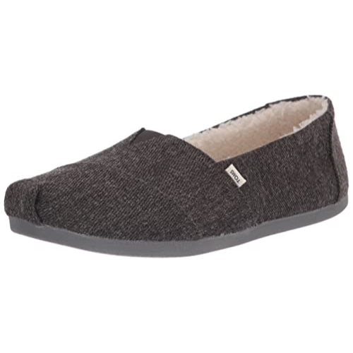 TOMS womens Alpargata 3.0 Loafer Flat, Smoke Grey Repreve Heavy Twill/Faux Shearling, 7.5 US