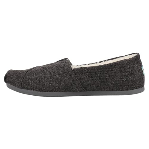 TOMS womens Alpargata 3.0 Loafer Flat, Smoke Grey Repreve Heavy Twill/Faux Shearling, 7.5 US