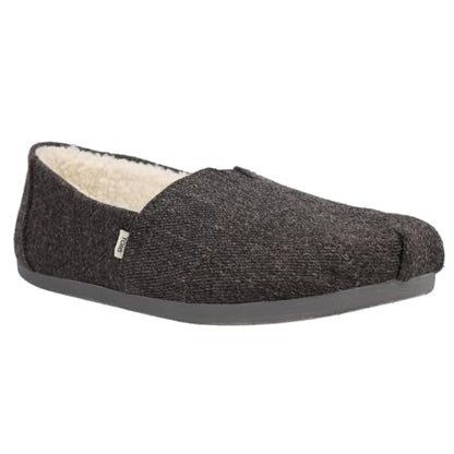 TOMS womens Alpargata 3.0 Loafer Flat, Smoke Grey Repreve Heavy Twill/Faux Shearling, 8.5 US