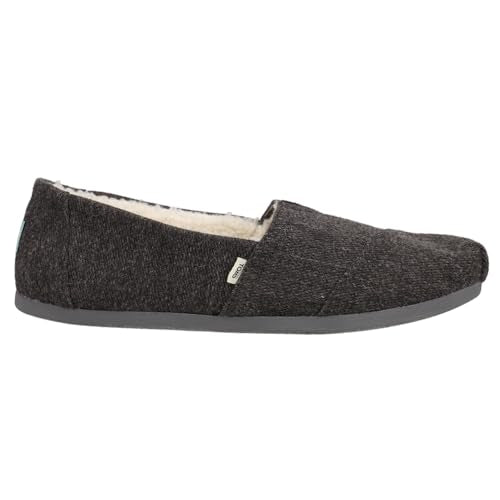 TOMS womens Alpargata 3.0 Loafer Flat, Smoke Grey Repreve Heavy Twill/Faux Shearling, 8.5 US
