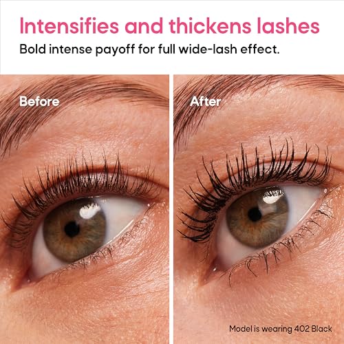 Almay Thickening & Tint Mascara, Instant Soft Full Volume, Conditions & Darkens Natural Lashes Over Time, No Flaking or Clumping, 403 Black Brown, 0.28 fl oz