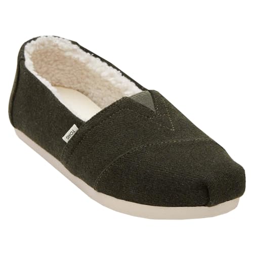 TOMS Womens Alpargata Cozy Repreve Slip On Flats Casual - Green Forest - Size 8.5 B