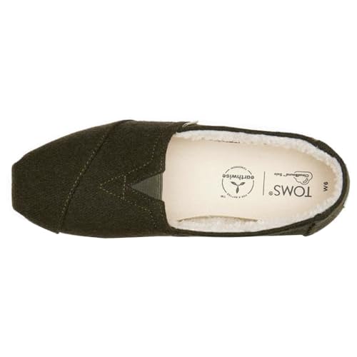 TOMS Womens Alpargata Cozy Repreve Slip On Flats Casual - Green Forest - Size 8.5 B
