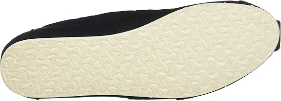 TOMS Women's Espadrille Loafer Flat, Black White, 8.5