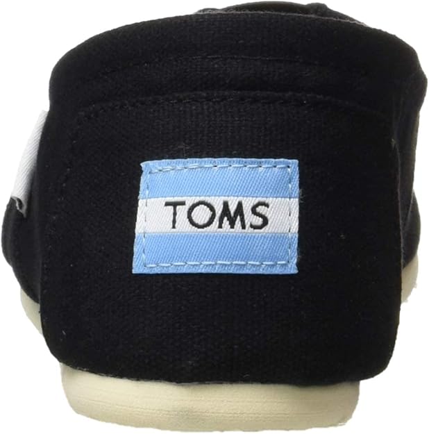 TOMS Women's Espadrille Loafer Flat, Black White, 8.5