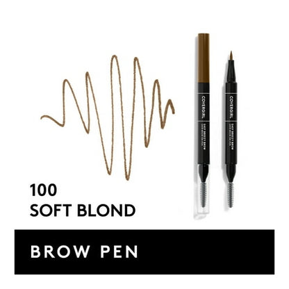 COVERGIRL Easy Breezy Brow All-Day Brow Ink Pen, Soft Blonde, Natural, Pack of 1, Eyebrows, Eyebrow Pencil, Brow Pencil, Matte, Eyebrow Enhancer, Super-Fine Tip, Smudge Proof, Longlasting