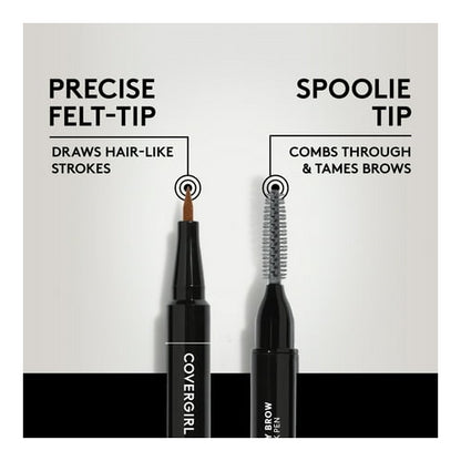 COVERGIRL Easy Breezy Brow All-Day Brow Ink Pen, Soft Blonde, Natural, Pack of 1, Eyebrows, Eyebrow Pencil, Brow Pencil, Matte, Eyebrow Enhancer, Super-Fine Tip, Smudge Proof, Longlasting