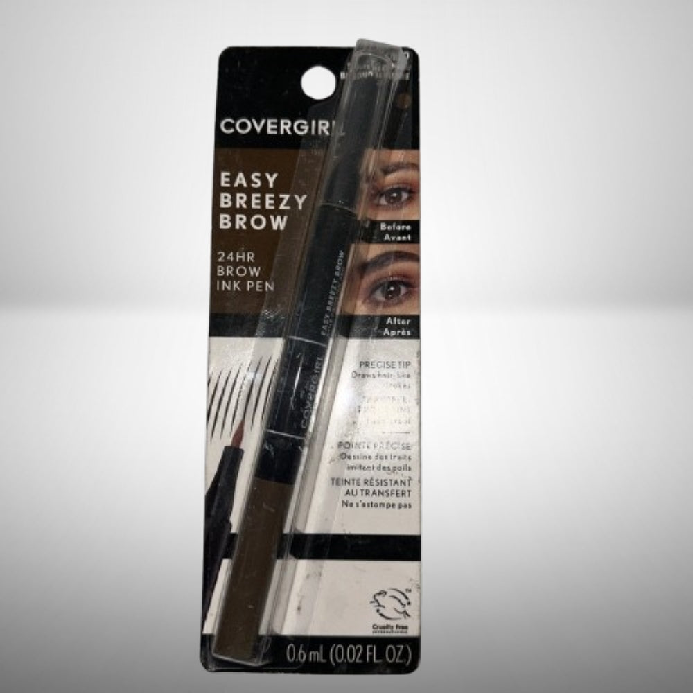 COVERGIRL Easy Breezy Brow All-Day Brow Ink Pen, Soft Blonde, Natural, Pack of 1, Eyebrows, Eyebrow Pencil, Brow Pencil, Matte, Eyebrow Enhancer, Super-Fine Tip, Smudge Proof, Longlasting