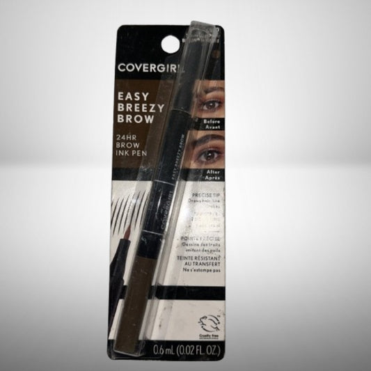 COVERGIRL Easy Breezy Brow All-Day Brow Ink Pen, Soft Blonde, Natural, Pack of 1, Eyebrows, Eyebrow Pencil, Brow Pencil, Matte, Eyebrow Enhancer, Super-Fine Tip, Smudge Proof, Longlasting