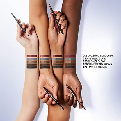 COVERGIRL Perfect Point Plus Ink Gel Eye Pencil, Pigmented, Long-Wearing, Vegan Formula, Metallic Slate 290, 0.01oz
