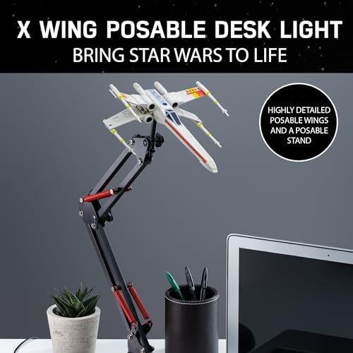 Paladone Star Wars X Wing Posable Desk Lamp - Officially Licensed Disney Star Wars Merchandise - Decor and Gifts for Men