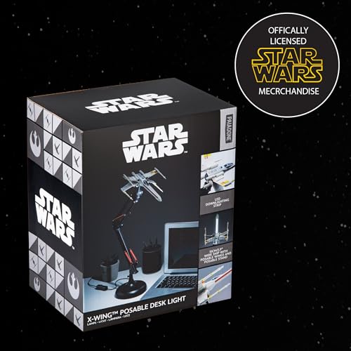 Paladone Star Wars X Wing Posable Desk Lamp - Officially Licensed Disney Star Wars Merchandise - Decor and Gifts for Men