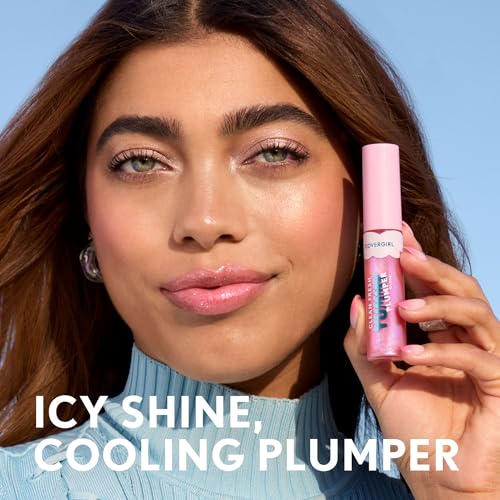 COVERGIRL Clean Fresh Yummy Plumper Lip Gloss, 920 S-Mitten With You, Shiny, Vegan Formula, Easy to Apply, Minty Flavor, 0.33oz