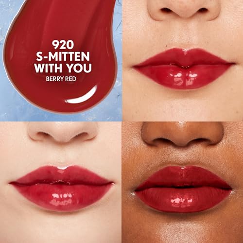 COVERGIRL Clean Fresh Yummy Plumper Lip Gloss, 920 S-Mitten With You, Shiny, Vegan Formula, Easy to Apply, Minty Flavor, 0.33oz