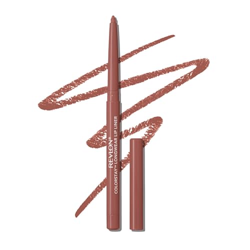 Revlon Colorstay Lip Liner Makeup with Built-in-Sharpener, Longwear Rich Colors, Smooth Application, 630 Nude, 0.01 oz