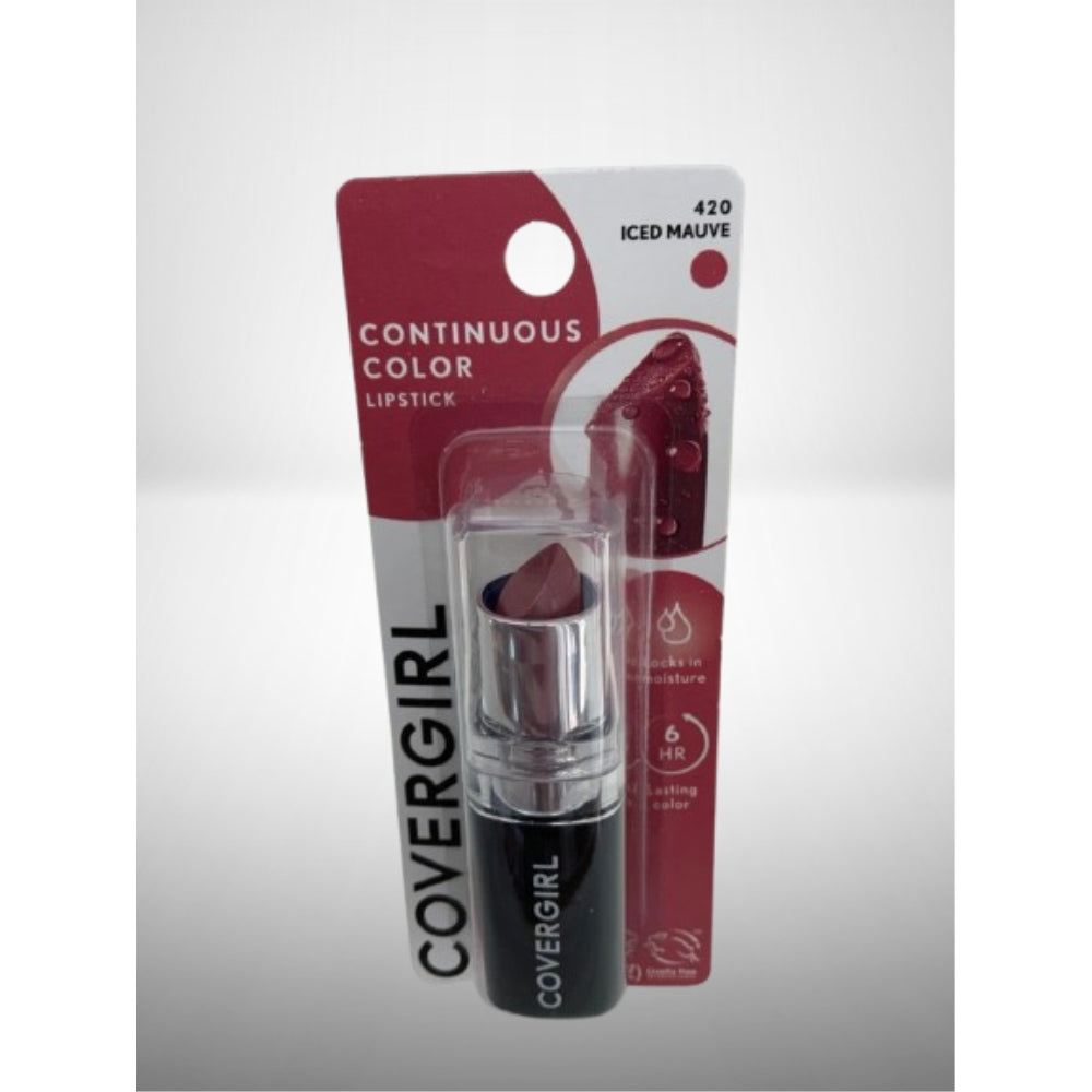COVERGIRL Continuous Color Lipstick, Iced Mauve 420, 0.13 Ounce Bottle