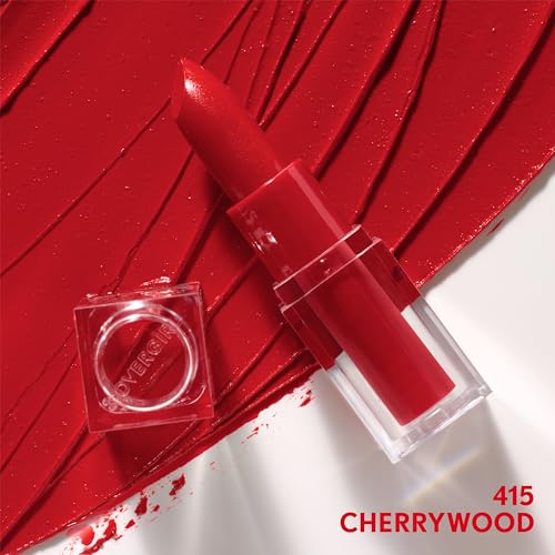 CoverGirl Clean Lip Color, Cherrywood, Satin Finish, Squalane, Avocado & Aloe, Carmine-Free, Non-Drying, 0.12oz