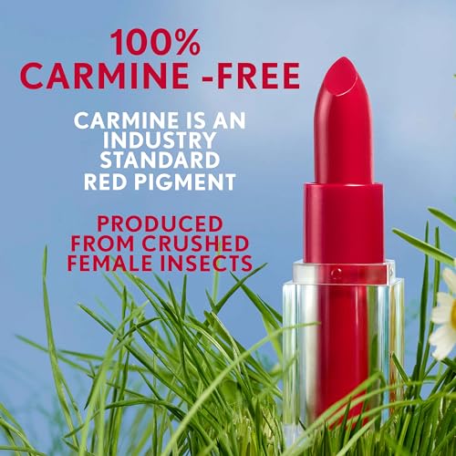 CoverGirl Clean Lip Color, Iconic Ruby, Satin Finish, Squalane, Avocado & Aloe, Carmine-Free, Non-Drying, 0.12oz