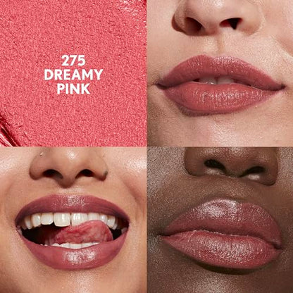 CoverGirl Clean Lip Color, Dreamy Pink, Satin Finish, Squalane, Avocado & Aloe, Carmine-Free, Non-Drying, 0.12oz