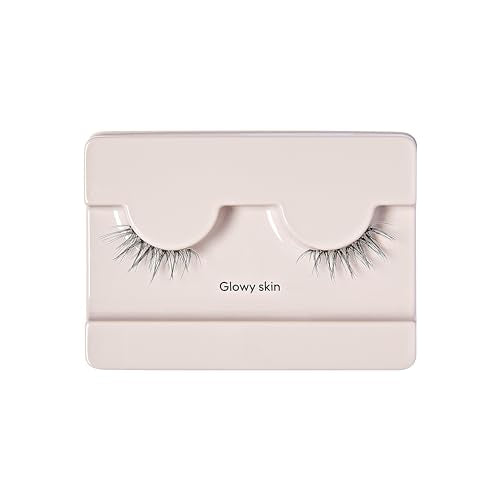 KISS The New Natural False Eyelashes, 'Glowy Skin', 12 mm, Natural Volume, Easy to Apply, Reusable Fake Eyelashes, Vegan & Cruelty Free, Includes 1 Pair Of Half Lashes - 3 Pack
