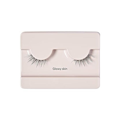 KISS The New Natural False Eyelashes, 'Glowy Skin', 12 mm, Natural Volume, Easy to Apply, Reusable Fake Eyelashes, Vegan & Cruelty Free, Includes 1 Pair Of Half Lashes - 3 Pack