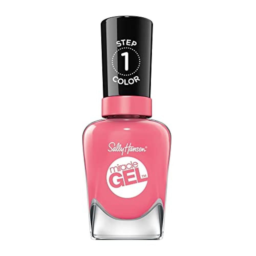Sally Hansen Miracle Gel™, Rain-Glow, Long Lasting, Gel-Like Formula, No UV Lamp Needed, Pink Nail Polish