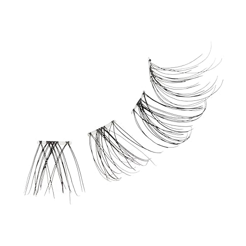 KISS The New Natural, False Eyelashes, 'Neo', 12mm-14mm, Includes 24 Wisps, Easy to Apply, Reusable Lash Clusters - 2 Pack