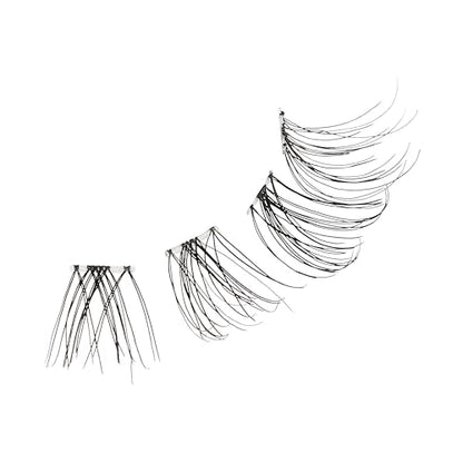 KISS The New Natural, False Eyelashes, 'Neo', 12mm-14mm, Includes 24 Wisps, Easy to Apply, Reusable Lash Clusters - 2 Pack