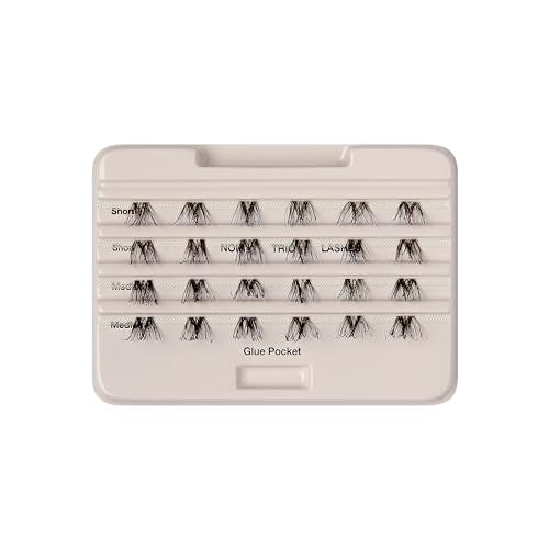 KISS The New Natural False Eyelashes, Easy to Apply, Reusable Fake Lashes, Cruelty Free, Includes 24 Short & Medium Length (12mm-16mm) Natural Volume Trio Lash Clusters - Style ‘Noir’ 2 Pack